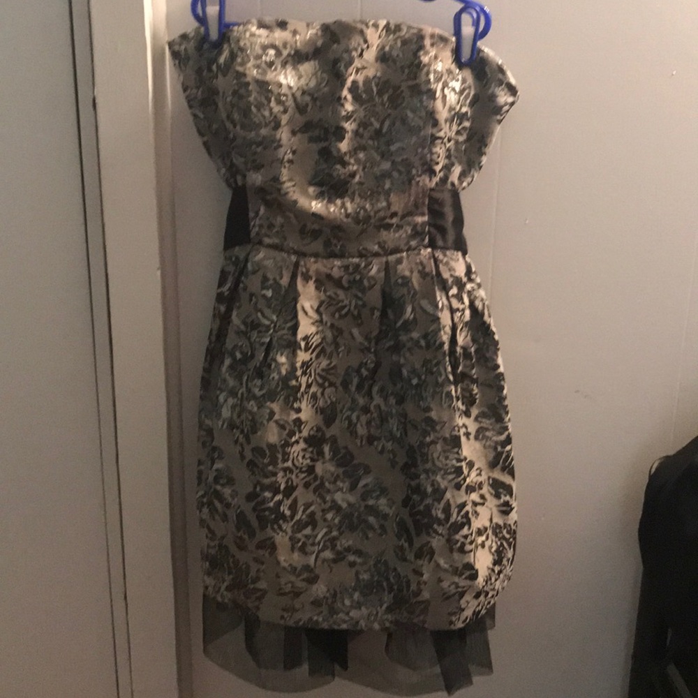 Gray and silver dress